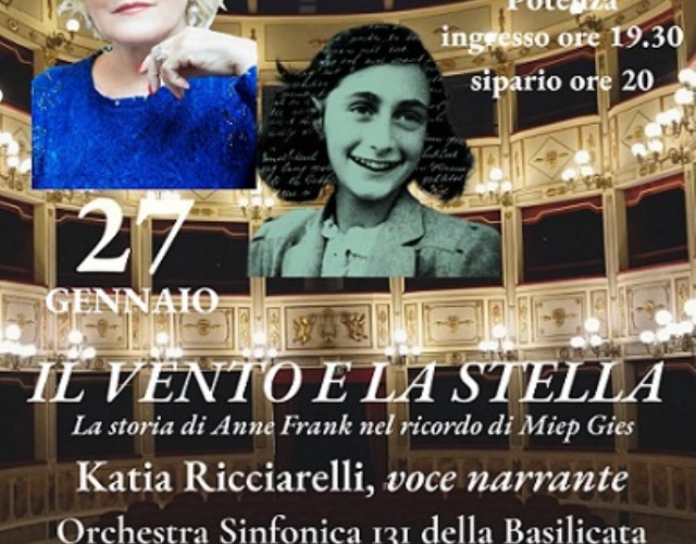 “Il vento e la stella”: Katia Ricciarelli e l’Orchestra sinfonica 131 ricordano Anna Frank