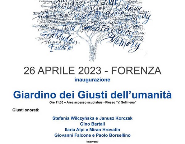 Al via l’inaugurazione a Forenza del “Giardino dei Giusti dell’Umanità”