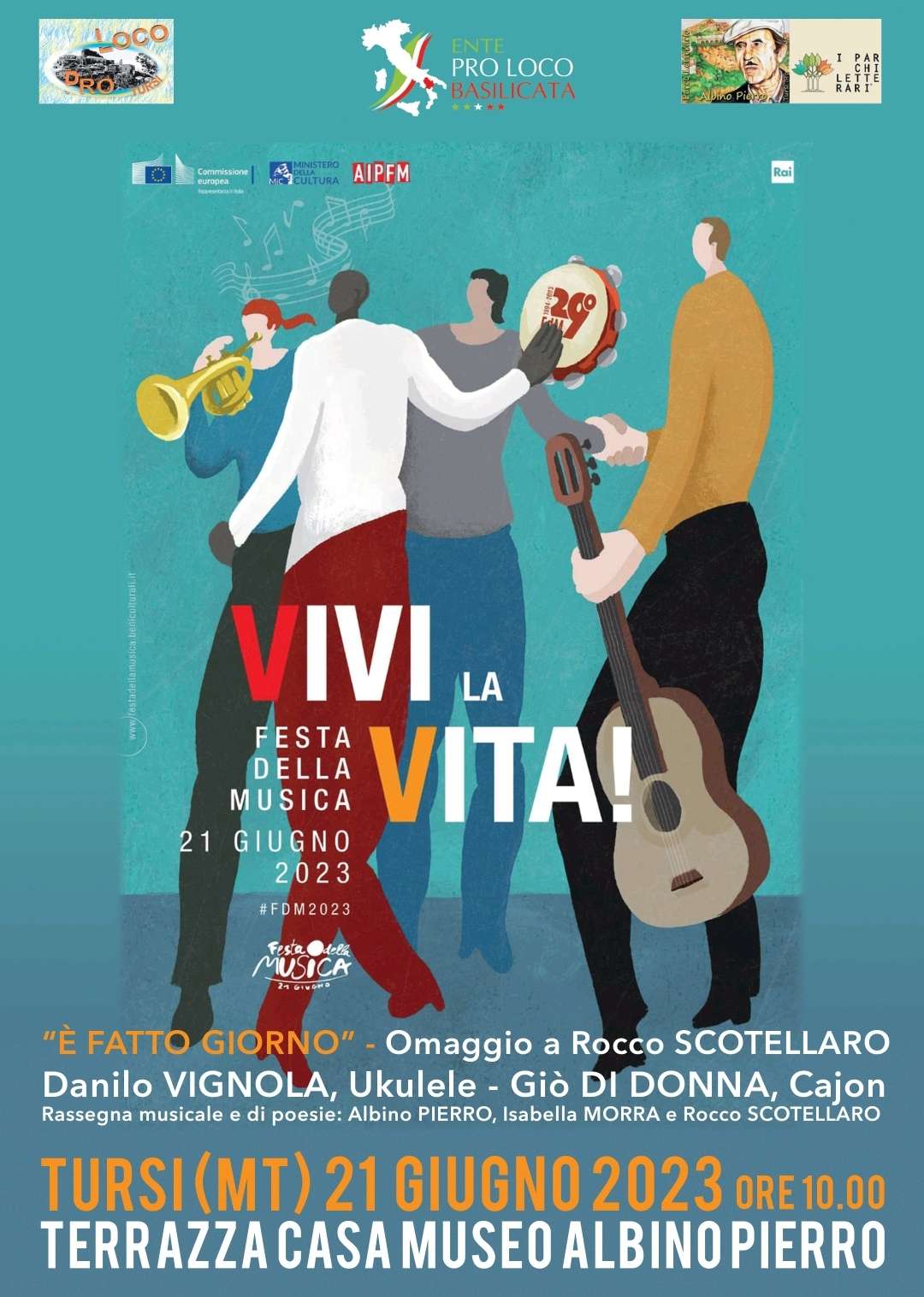“È fatto giorno”: alla Festa della Musica la Basilicata celebra Rocco Scotellaro