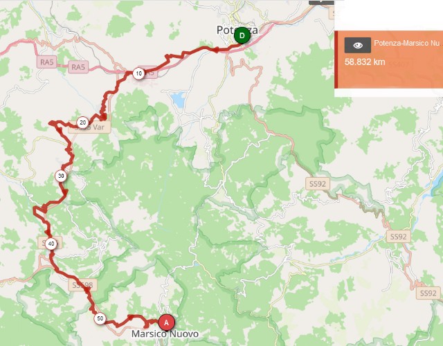 Potenza – Marsiconuovo 59 KM