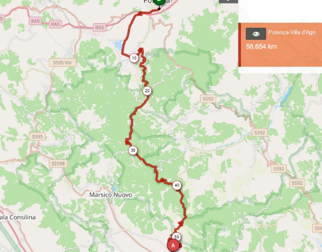 Potenza – Villa d’Agri 59 KM