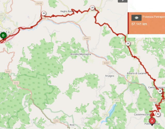 Potenza – Pietrapertosa 58 KM